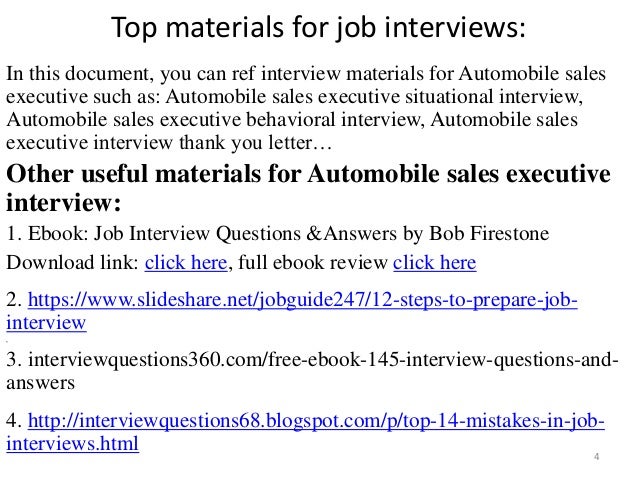 52 automobile sales executive interview questions and answers pdf interview questions for sales executives