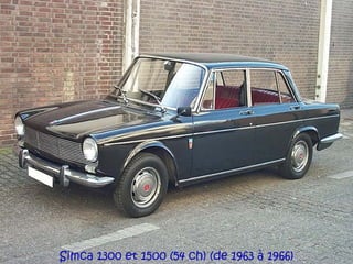Simca 1300 et 1500 (54 ch) (de 1963 à 1966)
 