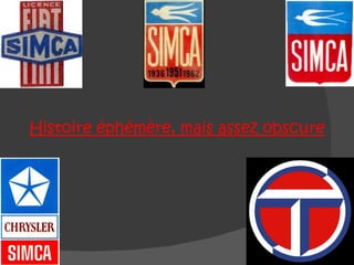 Histoire éphémère, mais assez obscure
 