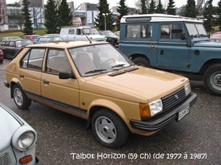 Talbot Horizon (59 ch) (de 1977 à 1987)
 