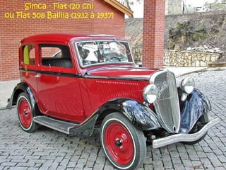 Simca - Fiat (20 ch)
ou Fiat 508 Balilla (1932 à 1937)
 