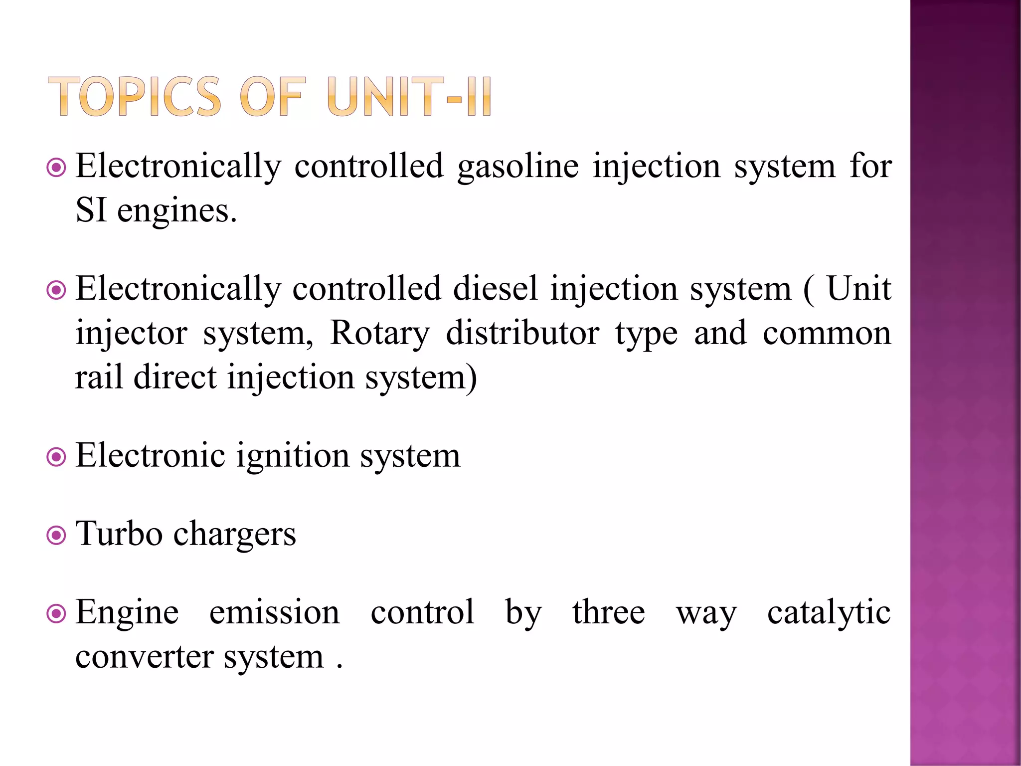 Automobile unit 2 Engine Auxiliary Systems | PDF
