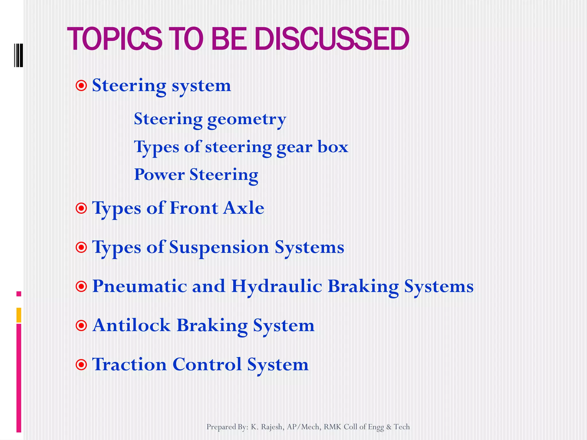 Automobile unit 4 steering, brakes and suspension systems | PDF