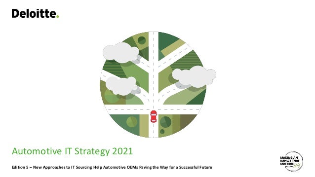 Automotive IT Strategy 2021
Edition 5 – New Approaches to IT Sourcing Help Automotive OEMs Paving the Way for a Successful Future
 