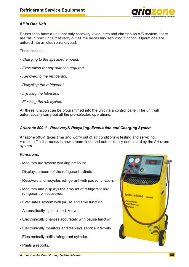 Automotive air conditioning training manual