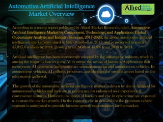 Automotive Artificial Intelligence Market Insights PPT | PDF