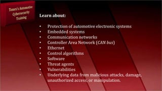 Network Security for Automotive Embedded Systems