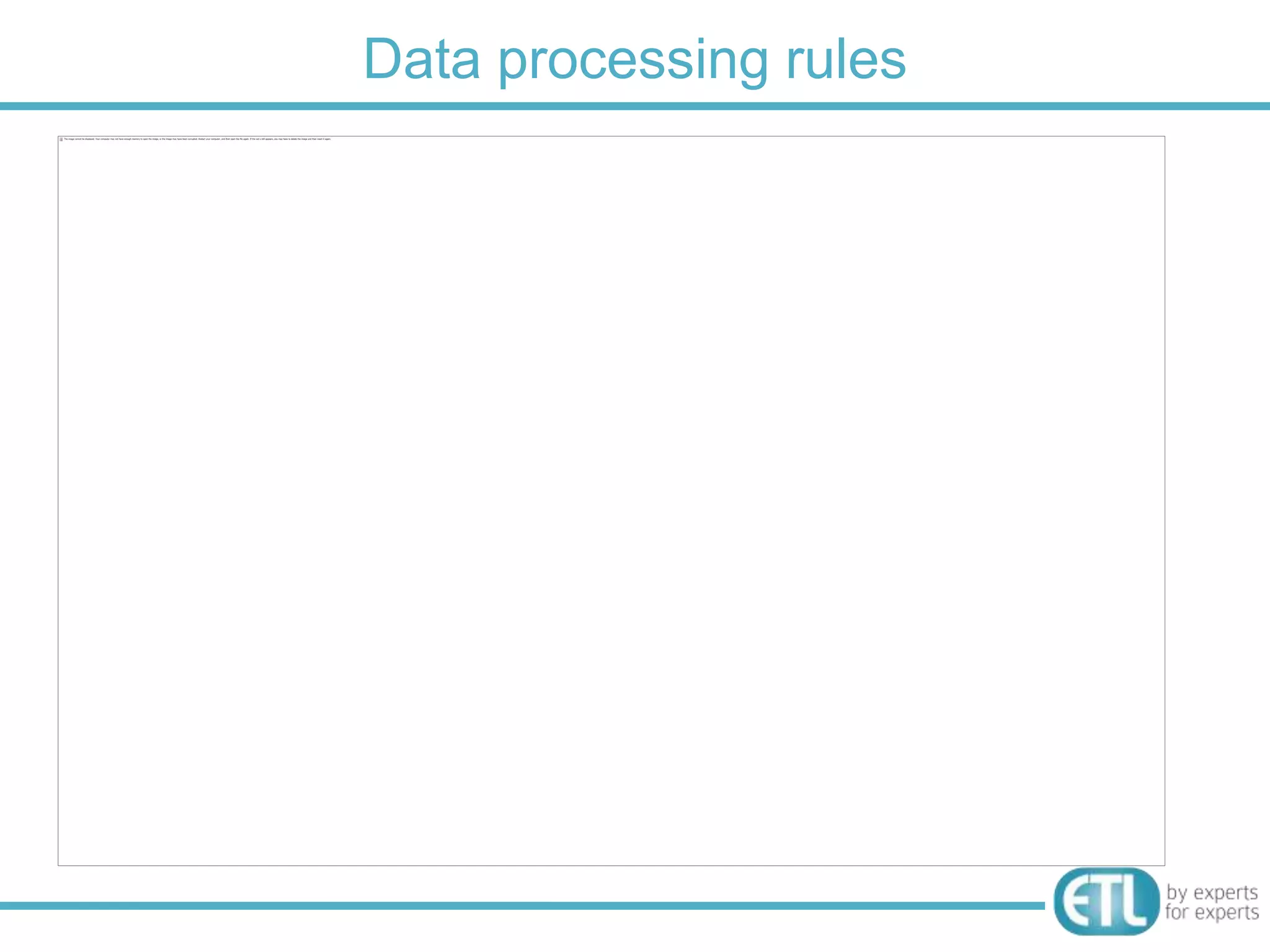 Data processing rules
 