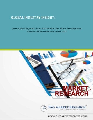 GLOBAL INDUSTRY INSIGHT:
Automotive Diagnostic Scan Tools Market Size, Share, Development,
Growth and Demand Forecast to 2022
 