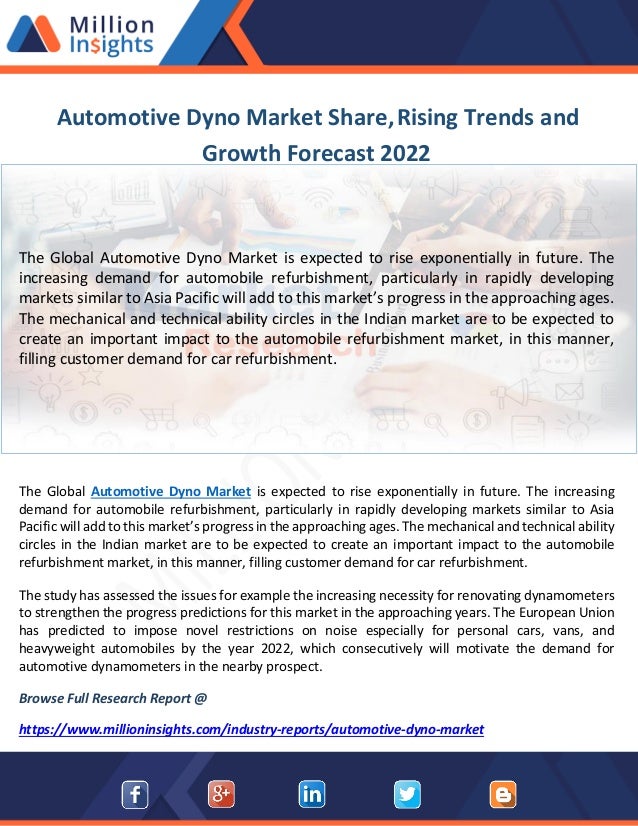 Automotive Dyno Market Share Rising Trends And Growth Forecast 2022