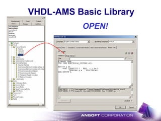 VHDL-AMS Basic Library
OPEN!
 