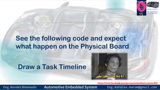 https://www.facebook.com/groups/embedded.system.KS/
Follow us
Press
here
#LEARN_IN DEPTH
#Be_professional_in
embedded_system
See the following code and expect
what happen on the Physical Board
15
Draw a Task Timeline
 