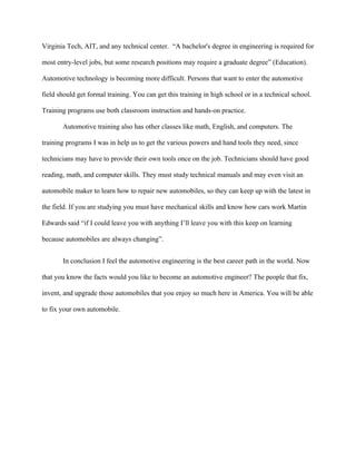 Automotive engineering