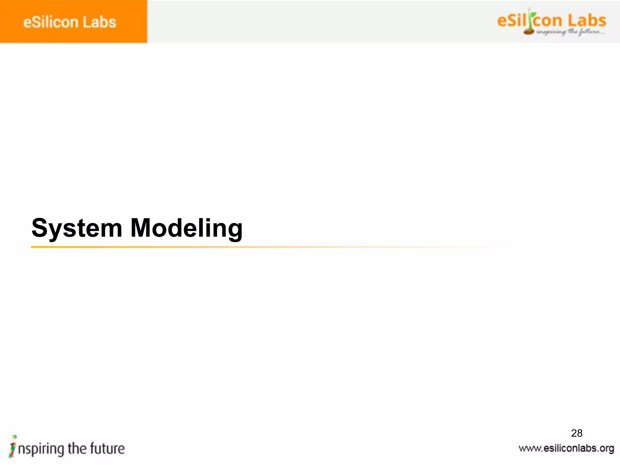 28
System Modeling
 