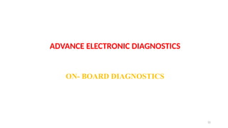 22
ADVANCE ELECTRONIC DIAGNOSTICS
ON- BOARD DIAGNOSTICS
 