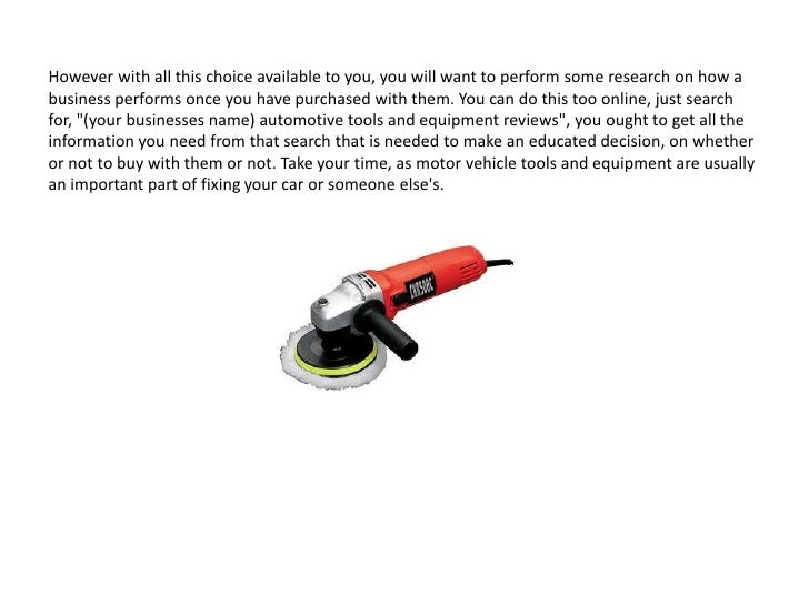 Automotive equipment and tools, how to find the proper set for you