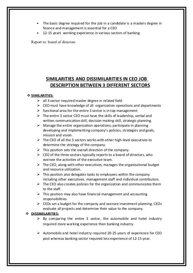 job desription of ceo ceo job description