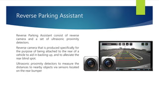 Auto Reverse Assistant Icon Automotive infotainment system | PPTX