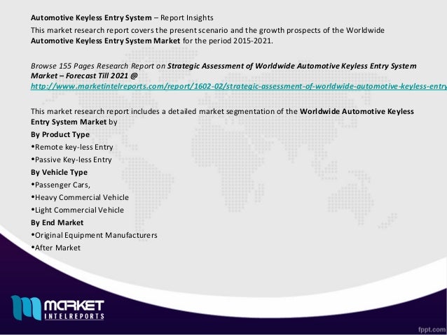 Automotive Marketing Research for New Entrants