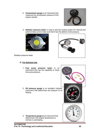K to 12 Automotive Learning Module | PDF