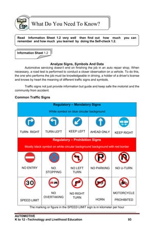 K to 12 Automotive Learning Module | PDF
