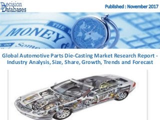 Published : November 2017
Global Automotive Parts Die-Casting Market Research Report -
Industry Analysis, Size, Share, Growth, Trends and Forecast
 