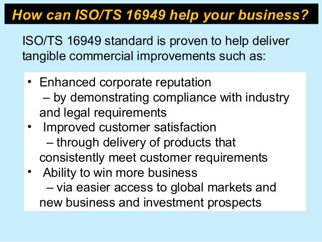 ISO/TS 16949 Automotive Quality Management