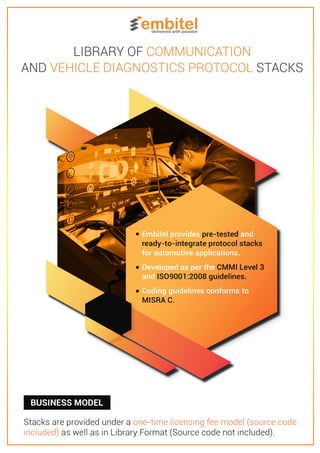 Library of Protocol Stacks for Automotive Vehicle Diagnostics 