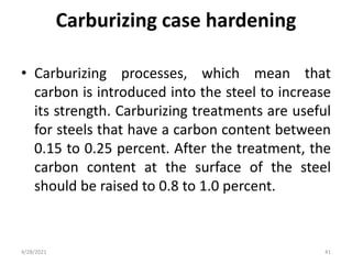 Carburizing Steel SURFACE HARDENING TREATMENT FOR AUTOMOTIVE COMPONENTS | PPTX