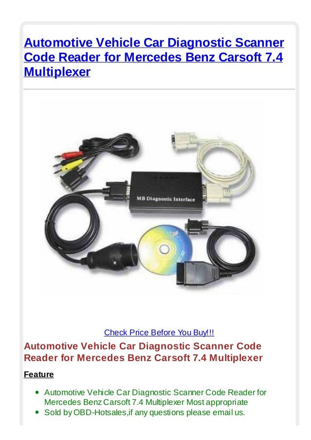 Automotive vehicle car diagnostic scanner code reader for mercedes benz