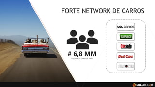 FORTE NETWORK DE CARROS
# 6,8 MM
USUÁRIOS ÚNICOS /MÊS
 
