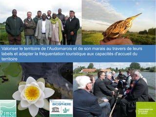 Valoriser le territoire de l'Audomarois et de son marais au travers de leurs
labels et adapter la fréquentation touristique aux capacités d'accueil du
territoire

 