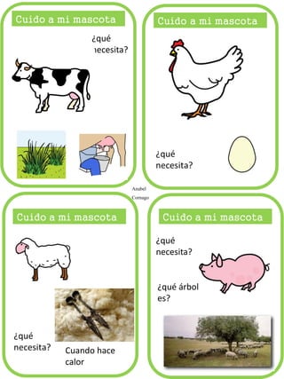 Cuido a mi mascota
¿qué
necesita?
Anabel
Cornago
¿qué
necesita?
Cuando hace
calor
¿qué árbol
es?
 