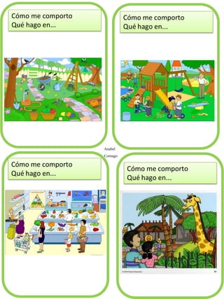 Anabel
Cornago
Cómo me comporto
Qué hago en...
 