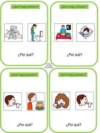 PAULA
VILLENA
BOLINCHES
¿Qué hago primero? ¿Qué hago primero?
¿Qué hago primero?¿Qué hago primero?
¿Por qué? ¿Por qué?
¿Por qué? ¿Por qué?
 