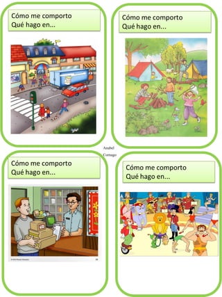 Anabel Cornago 
Cómo me comporto 
Qué hago en...  