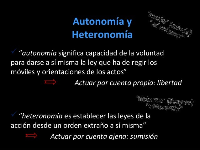 Autonomia y heteronomía