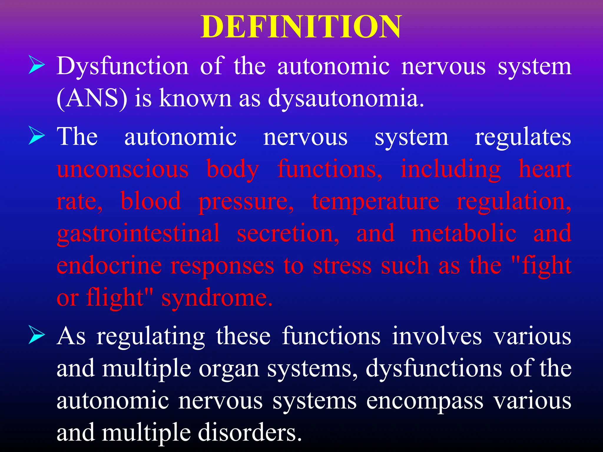 autonomic-dysfunction causes and its clinical features.ppt