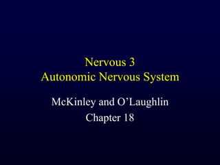 Nervous 3Autonomic Nervous System McKinley and O’Laughlin Chapter 18 