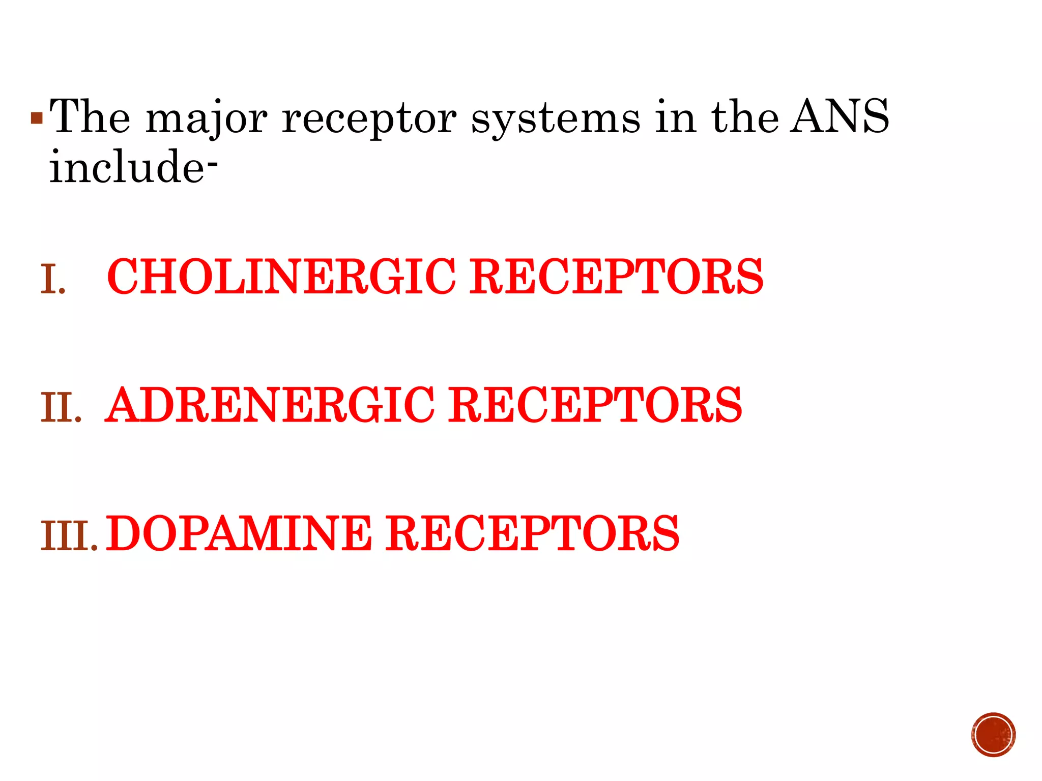Autonomic nervous system introduction and cholinergic system | PPTX