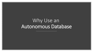 Oracle Autonomous Database for Developers | PPTX