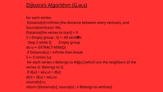 Dijkstra’s Algorithm in modern navigation and autonomous vehicles | PPTX