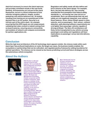 The Autonomous Driving Technology Stack | PDF