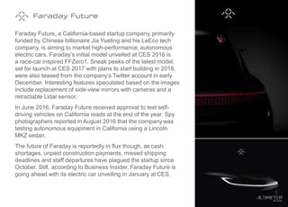 BMW is actively pursuing an autonomous strategy. At CES 2016,
it introduced an autonomous concept of its i8 wonder car. Th...