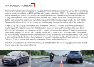 Mitsubishi demonstrated a self-driving car concept in October
2015. The video showed a vehicle navigating a test track
wit...
