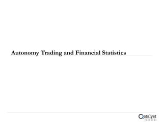 Autonomy Trading and Financial Statistics
 