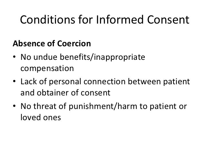 Autonomy and informed consent