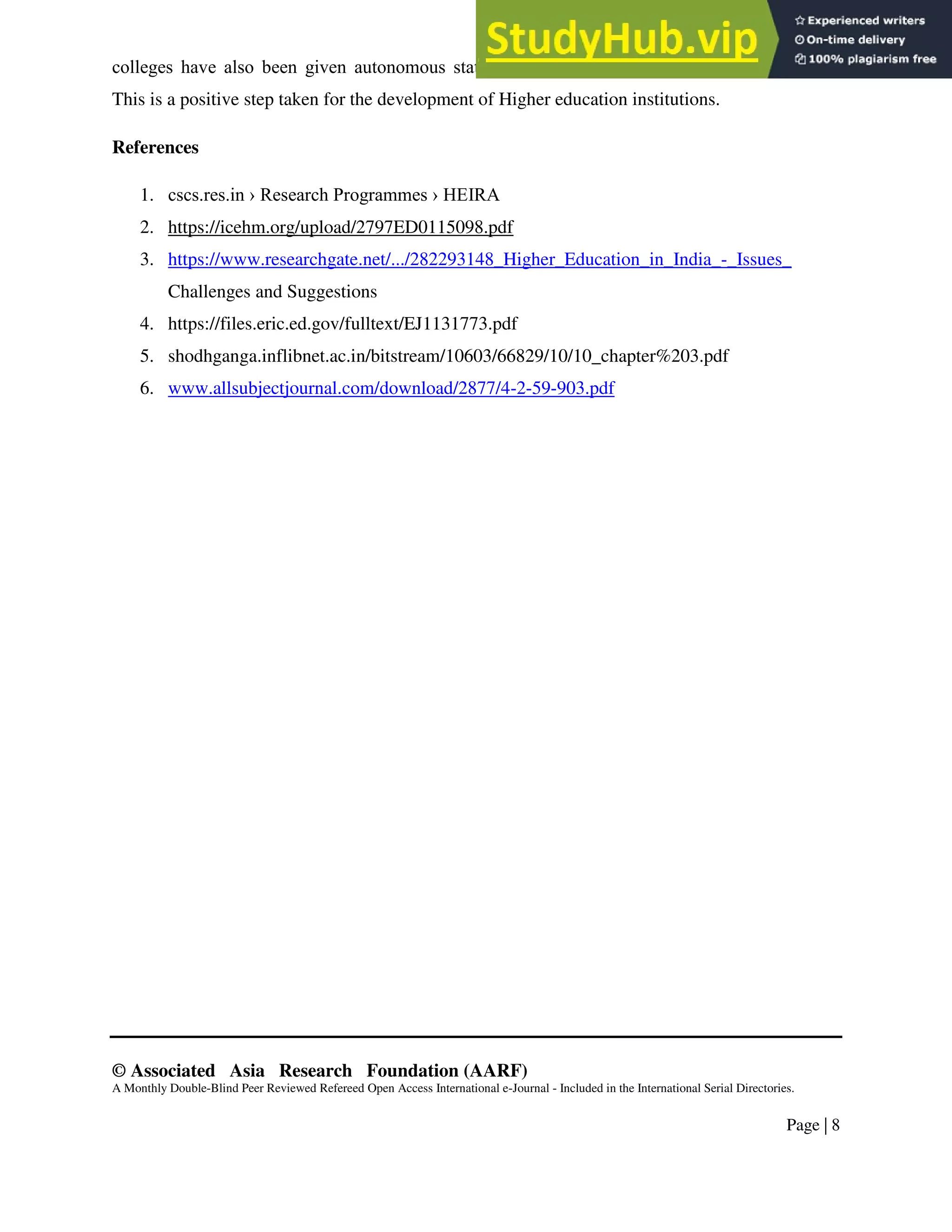 AUTONOMY IN HIGHER EDUCATION | PDF