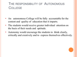 Autonomy in Technical Educational System | PPTX