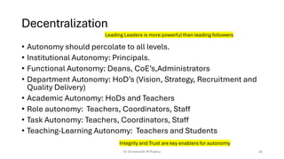 Autonomy to Academic Excellence - A Roadmap | PDF